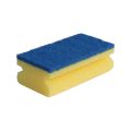Easy grip foam backed scourer for professional use, 10 pcs. / package (yellow with blue scouring surface)
